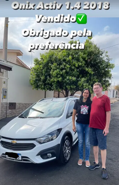 Chevrolet Onix Activ 1.4 2018 entregue. Obrigado pela preferência!